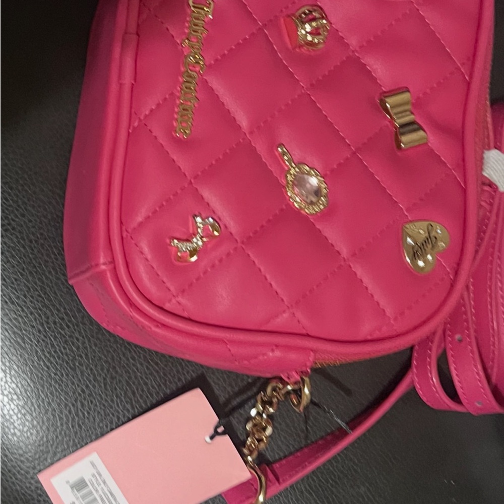 Juicy Couture Fuchsia Quilted Crossbody Bag - Picture 2 of 7